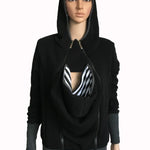 Multifunctional  Kangaroo Hooded Ladies Sweatshirt