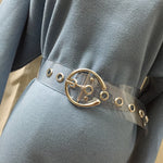 Transparent Pvc Casual Jeans Pants Belt for Women