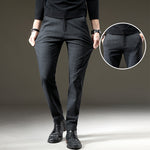 Trendy Stretch Dark Plaid Casual Pants Men