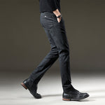 Trendy Stretch Dark Plaid Casual Pants Men