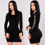 Sexy Long Sleeve Dress Short Skirt