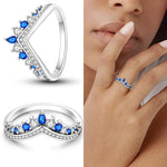 Sterling Silver Star Moon Zircon Rings - OPENDOORS ENTERPRISE