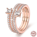 Sterling Silver Star Moon Zircon Rings - OPENDOORS ENTERPRISE