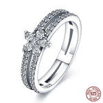 Sterling Silver Star Moon Zircon Rings - OPENDOORS ENTERPRISE