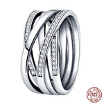 Sterling Silver Star Moon Zircon Rings - OPENDOORS ENTERPRISE
