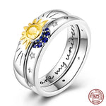 Sterling Silver Star Moon Zircon Rings - OPENDOORS ENTERPRISE