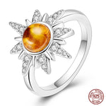 Sterling Silver Star Moon Zircon Rings - OPENDOORS ENTERPRISE