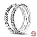 Sterling Silver Star Moon Zircon Rings - OPENDOORS ENTERPRISE