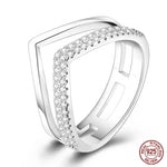 Sterling Silver Star Moon Zircon Rings - OPENDOORS ENTERPRISE