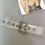 Transparent Pvc Casual Jeans Pants Belt for Women