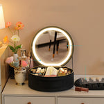 Round Smart LED Makeup Bag with Mirror Lights - OPENDOORS ENTERPRISE