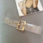 Transparent Pvc Casual Jeans Pants Belt for Women